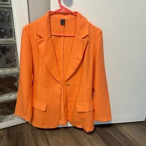 Orange Blazer Jacket w/ pants